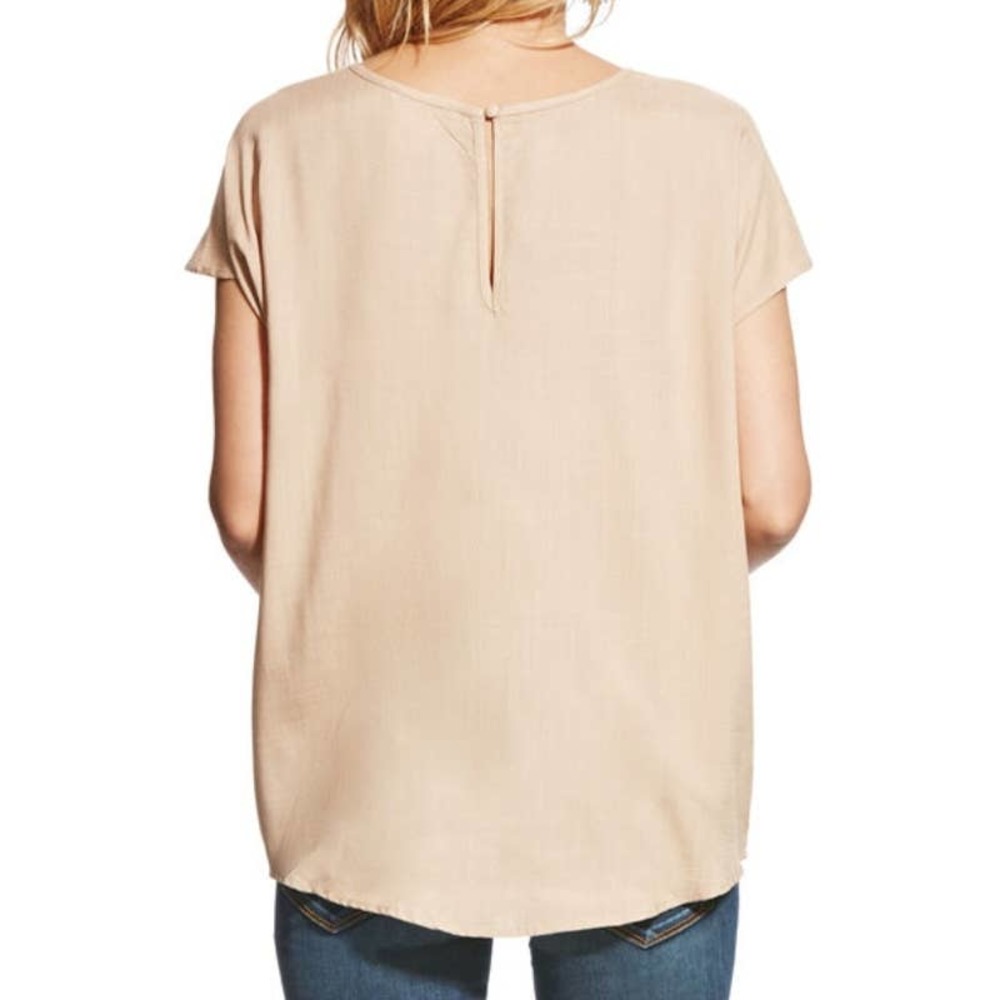 Ariat Cassandra Top in Nomad Tan Lace Panel Womens Size Medium NWT - Picture 2 of 8